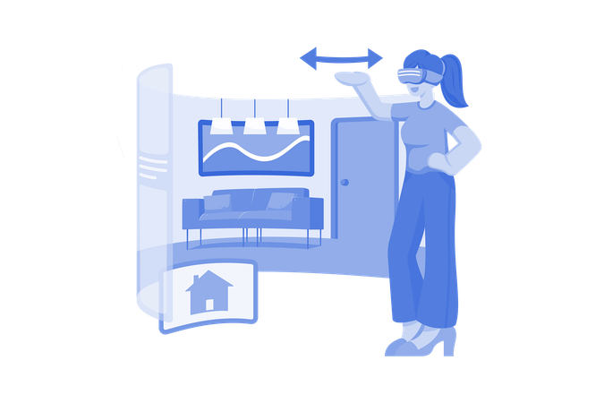Metaverse home tour  Illustration