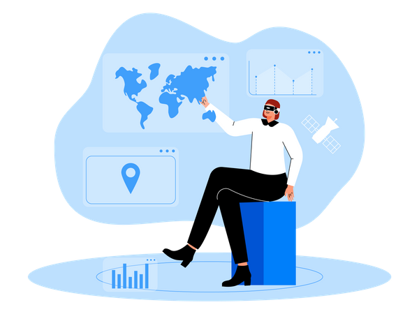 Metaverse location service  Illustration