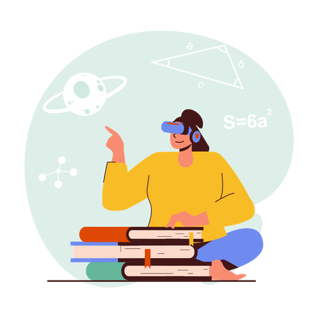 Metaverse online education  Illustration
