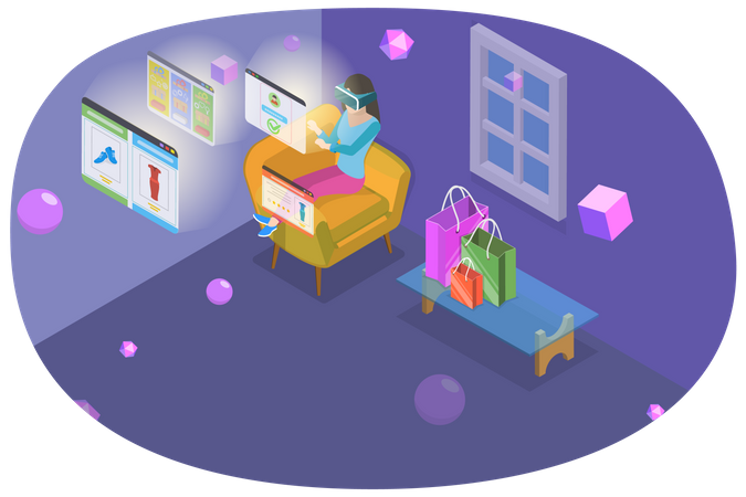 Metaverse Shopping  Illustration