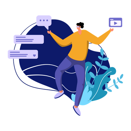 Metaverse social media platform  일러스트레이션
