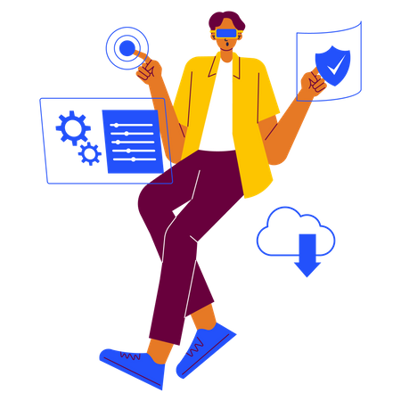 Metaverse software developer  Illustration