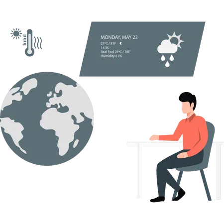 Meteorologista explica tudo sobre o clima  Ilustração