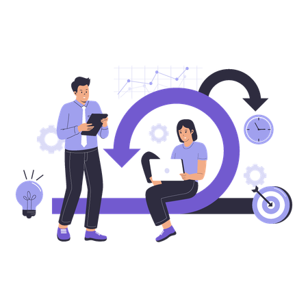 Méthodologie agile scrum pour le développement de logiciels  Illustration