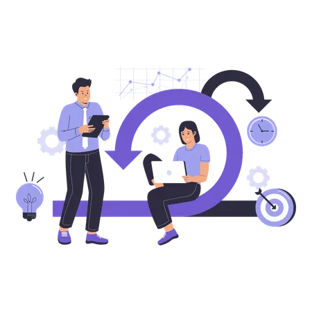 Méthodologie agile scrum pour le développement de logiciels  Illustration