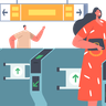 illustration for metro passenger