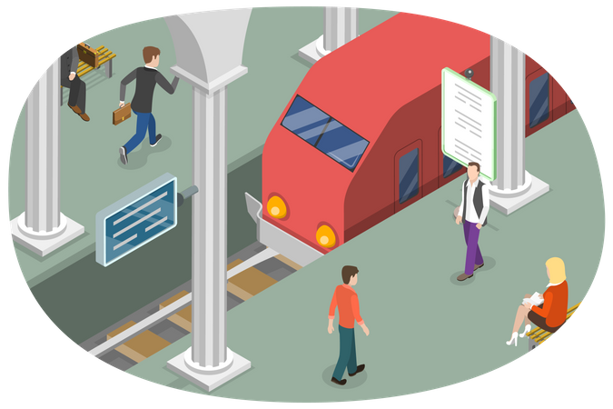 Metro Station  Illustration