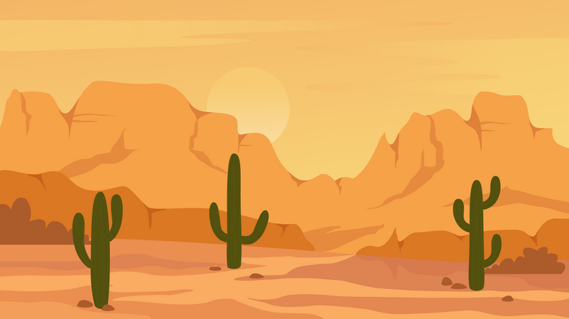 Mexican Desert  Illustration