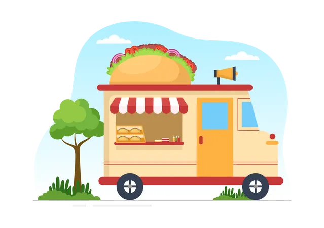 Mexican food truck  Illustration