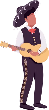 Mexican guitarist Illustration