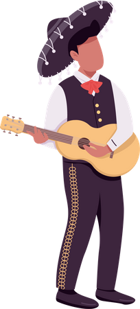 Mexican guitarist  Illustration