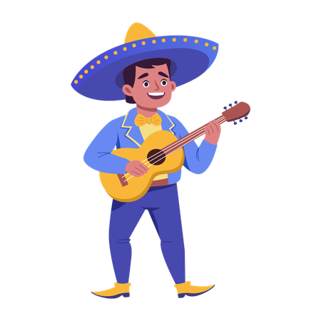 Mexican mariachi  Illustration