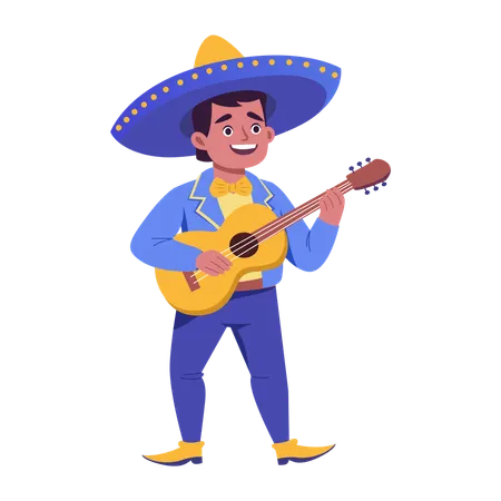 Mexican mariachi  Illustration