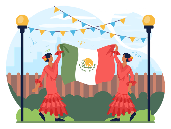 Mexican National Holidays  Illustration