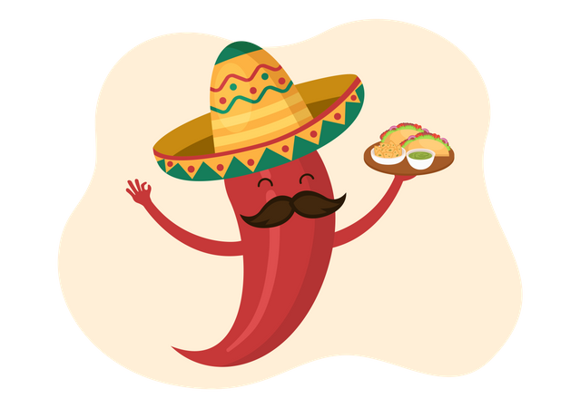 Mexican pepper  Illustration