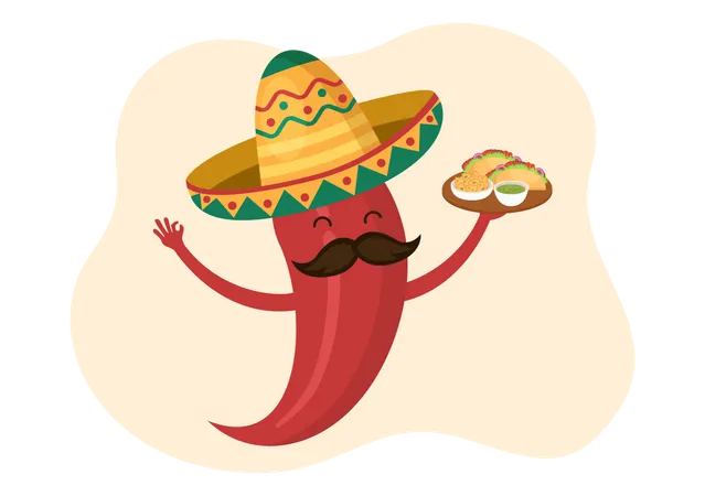 Mexican pepper Illustration