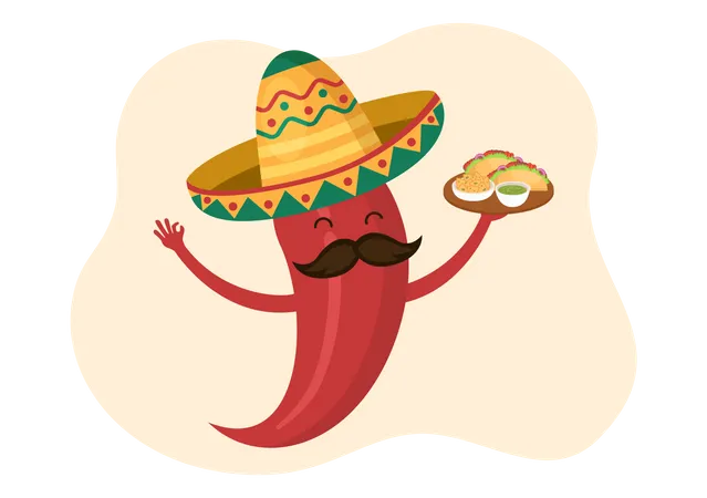 Mexican pepper  Illustration