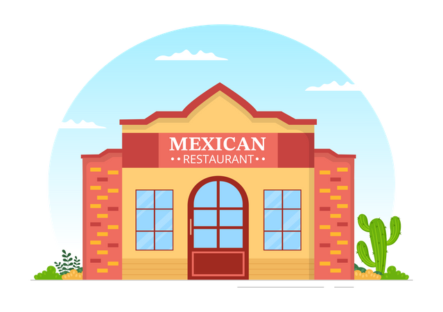 Mexican restaurant  Illustration