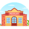 illustration mexican restaurant