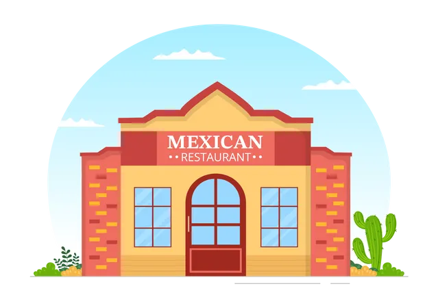 Mexican restaurant  Illustration