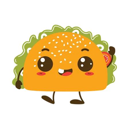 Mexican Taco Sandwich  Illustration