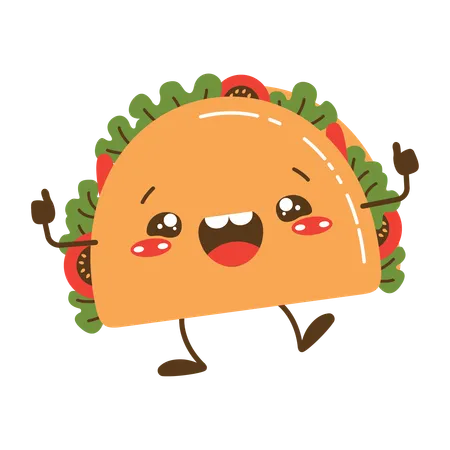 Mexican Taco Sandwich  Illustration