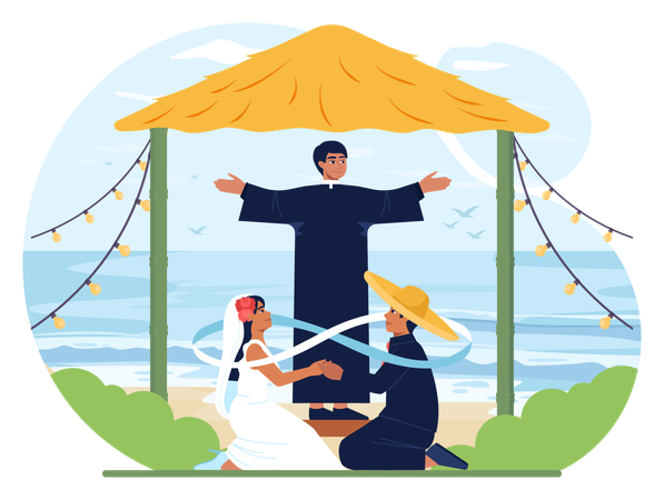 Mexican Wedding Ceremony  Ilustración