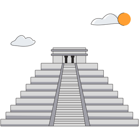 México - Chichén Itzá  Ilustração