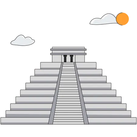 México - Chichén Itzá  Ilustração