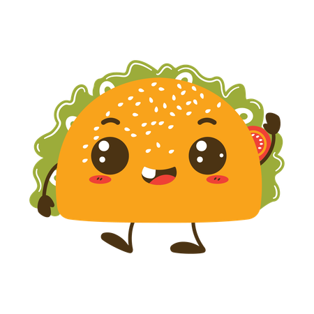 Mexikanisches Taco-Sandwich  Illustration