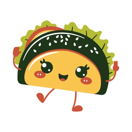 Mexikanisches Taco-Sandwich  Illustration