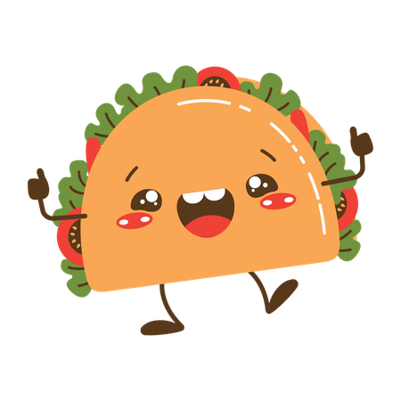 Mexikanisches Taco-Sandwich  Illustration