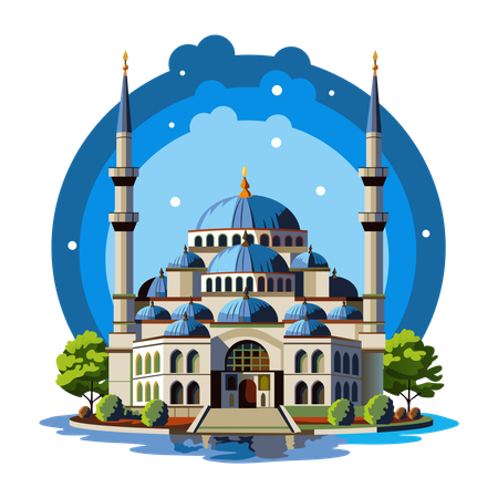 Mezquita de estambul  Ilustración