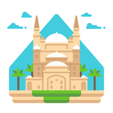 Mezquita de el cairo ali  Ilustración