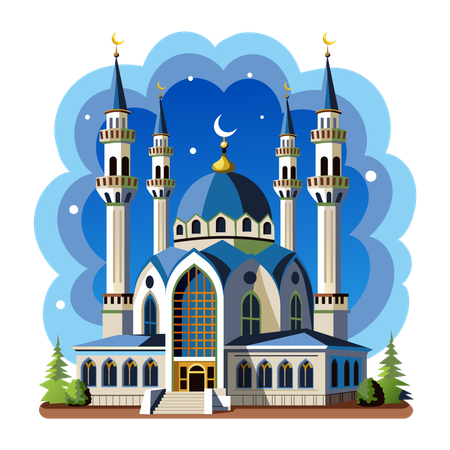 Mezquita Sharif  Illustration