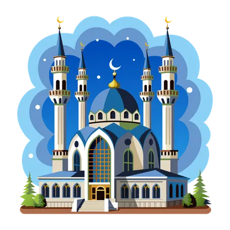 Mezquita Sharif  Illustration