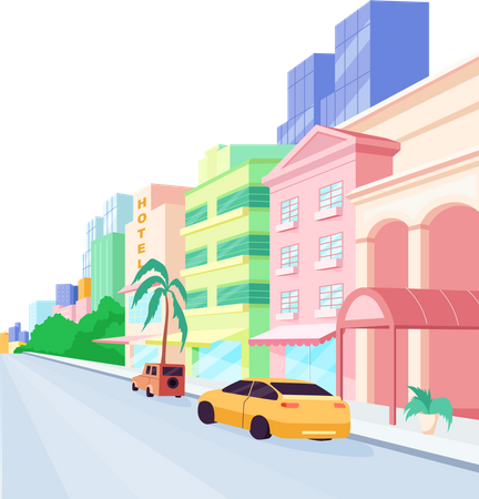 Les rues de Miami  Illustration