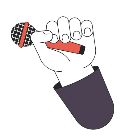 Microphone Holding  Illustration