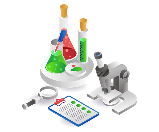 Microscopic research analysis  Illustration