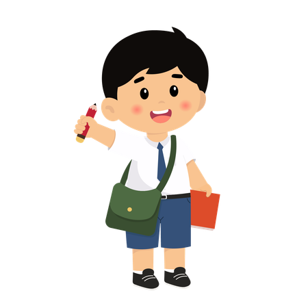 Middle school boy  Illustration