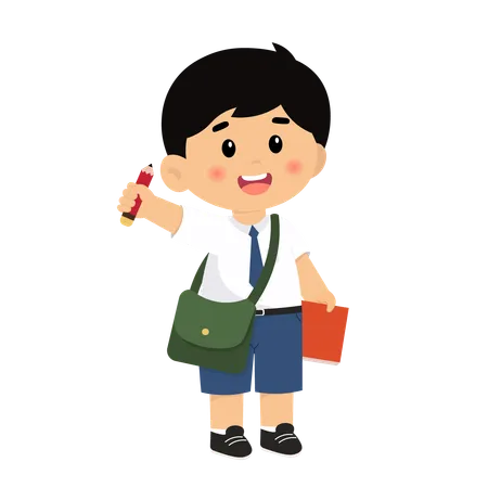 Middle school boy  Illustration