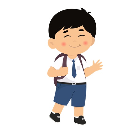 Middle school boy  Illustration