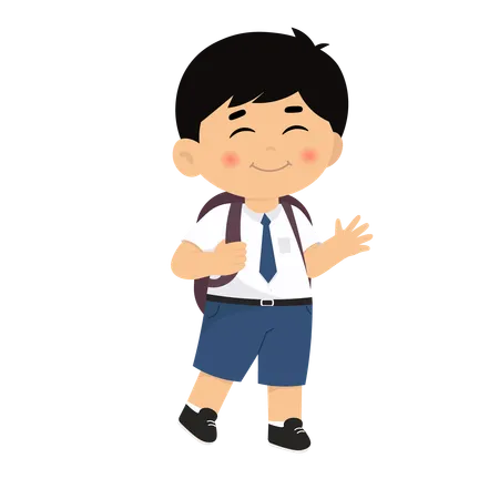 Middle school boy  Illustration