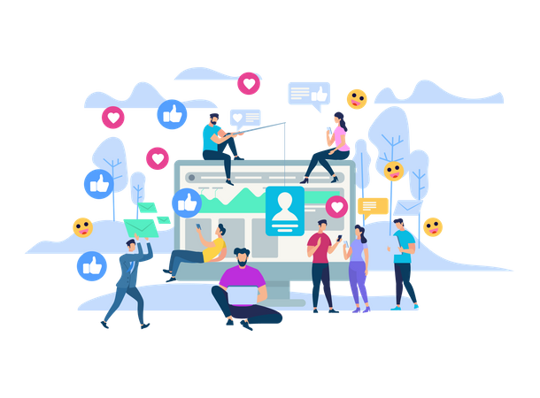 Mídia social  Illustration