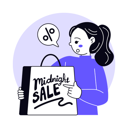 Midnight Sale Illustration