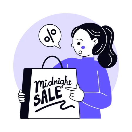 Midnight Sale Illustration