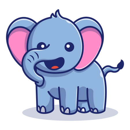 Mignon bébé éléphant  Illustration