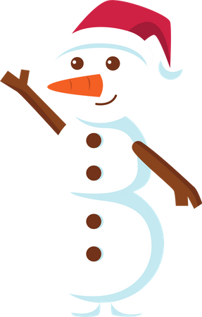 Bonhomme de neige mignon  Illustration