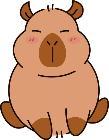 Capybara mignon  Illustration