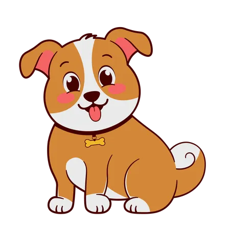 Chiot mignon  Illustration